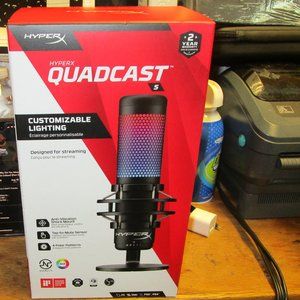 HyperX Quadcast S RGB USB Condenser Microphone for PC, PS4, PS5 and Mac